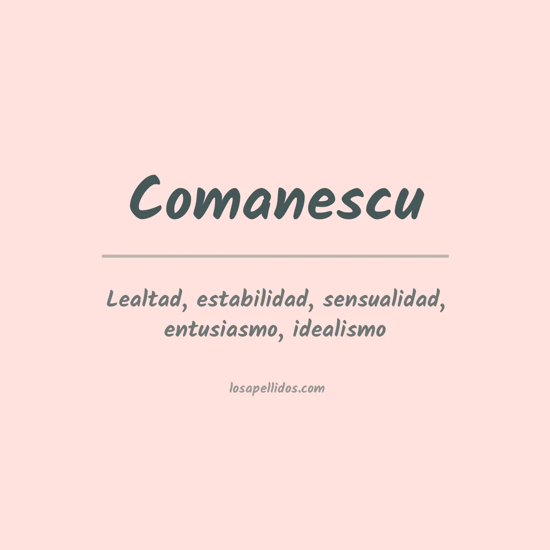 Apellido Comanescu