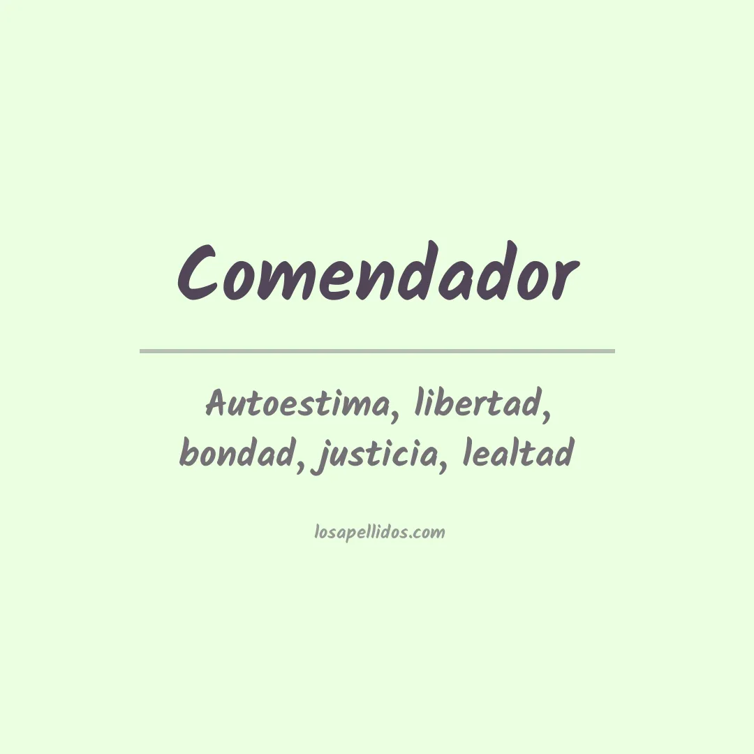 Apellido Comendador