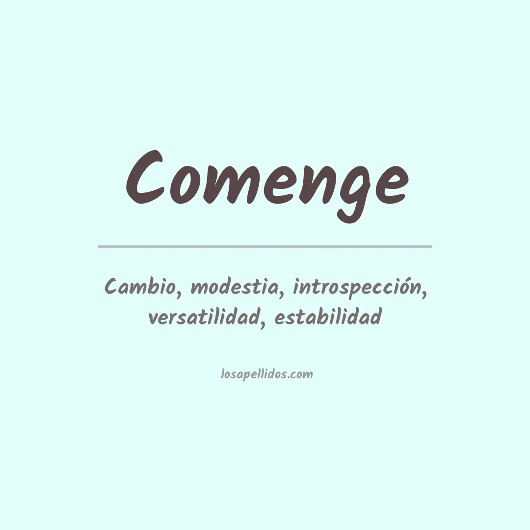 Apellido Comenge