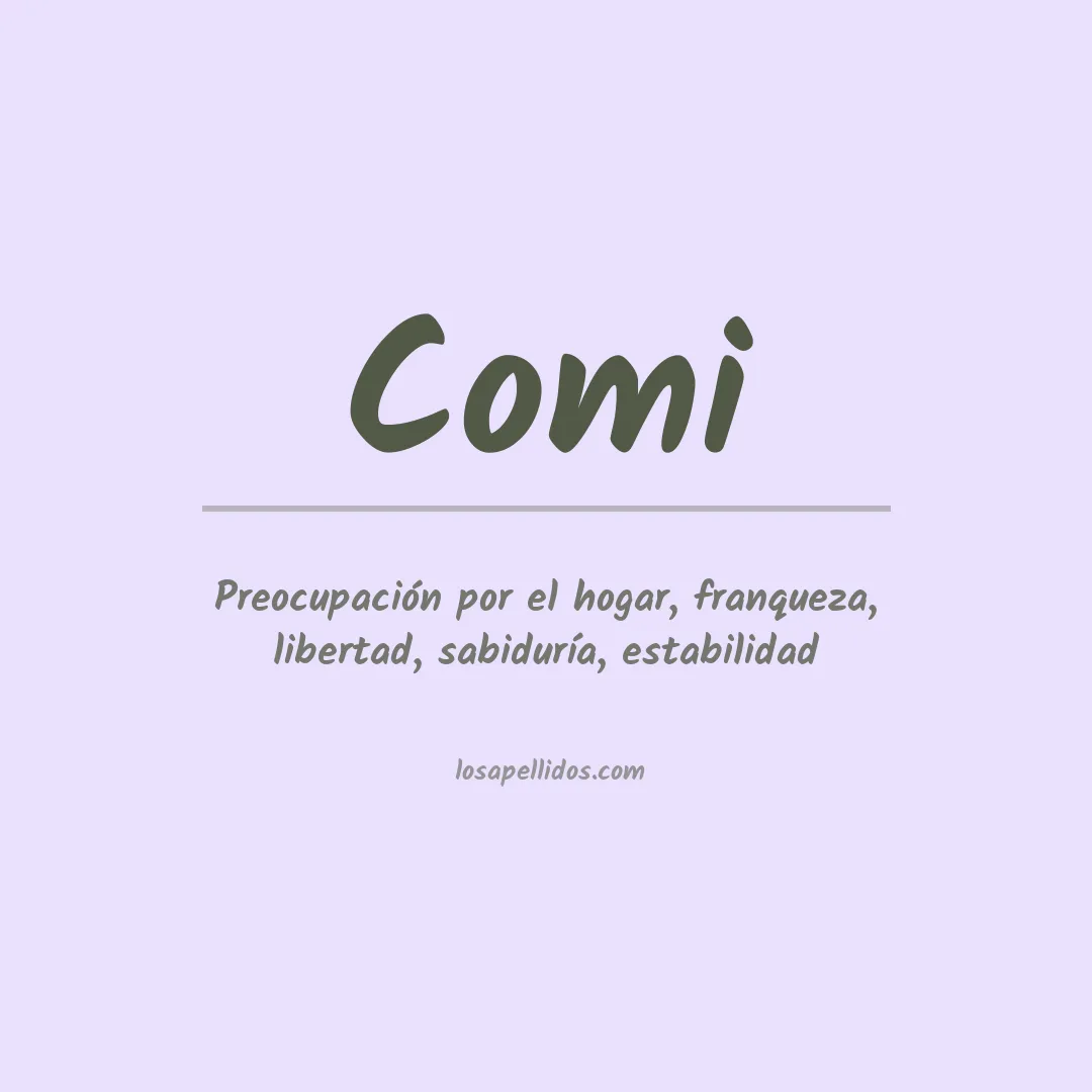 Apellido Comi