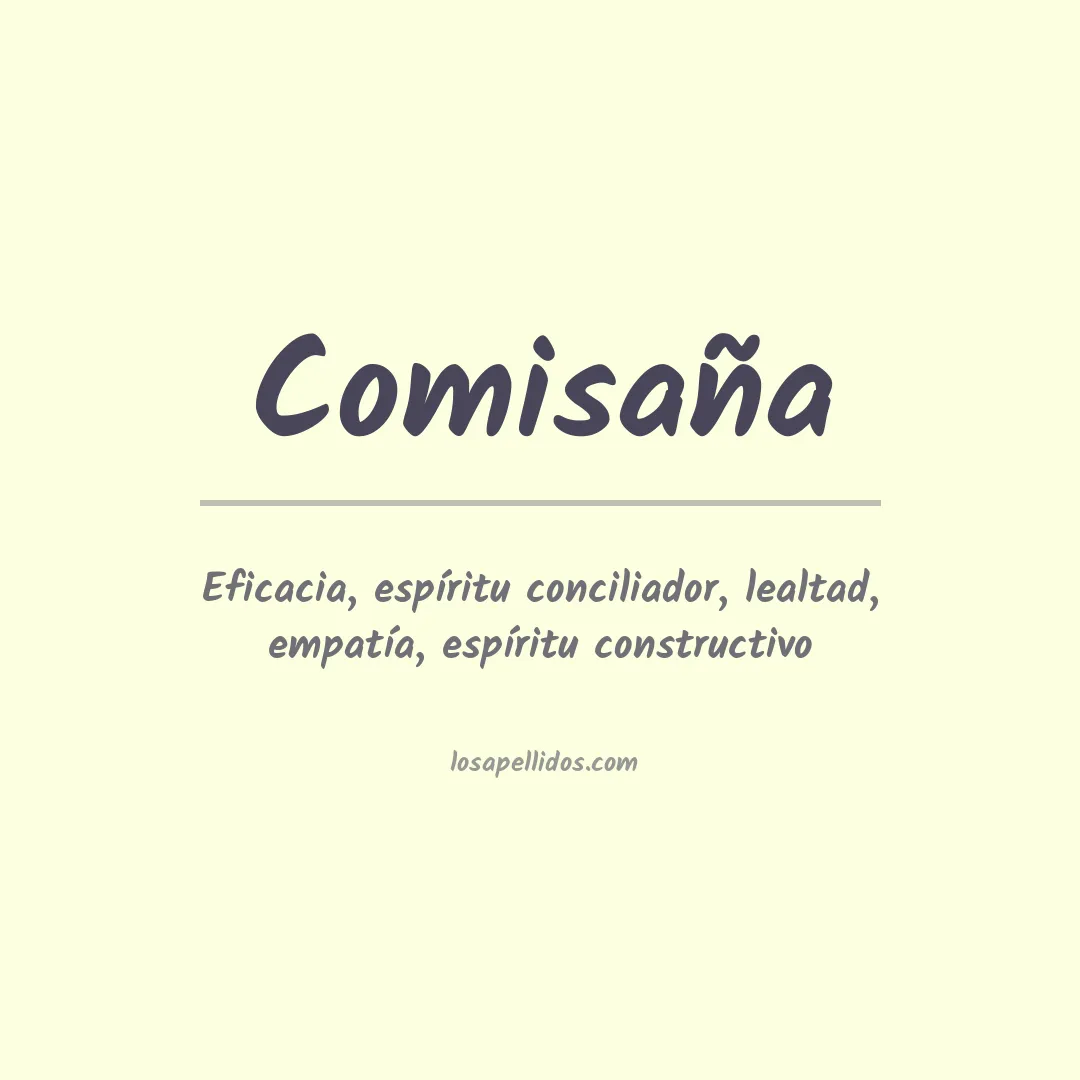 Significado del Apellido Comisaña