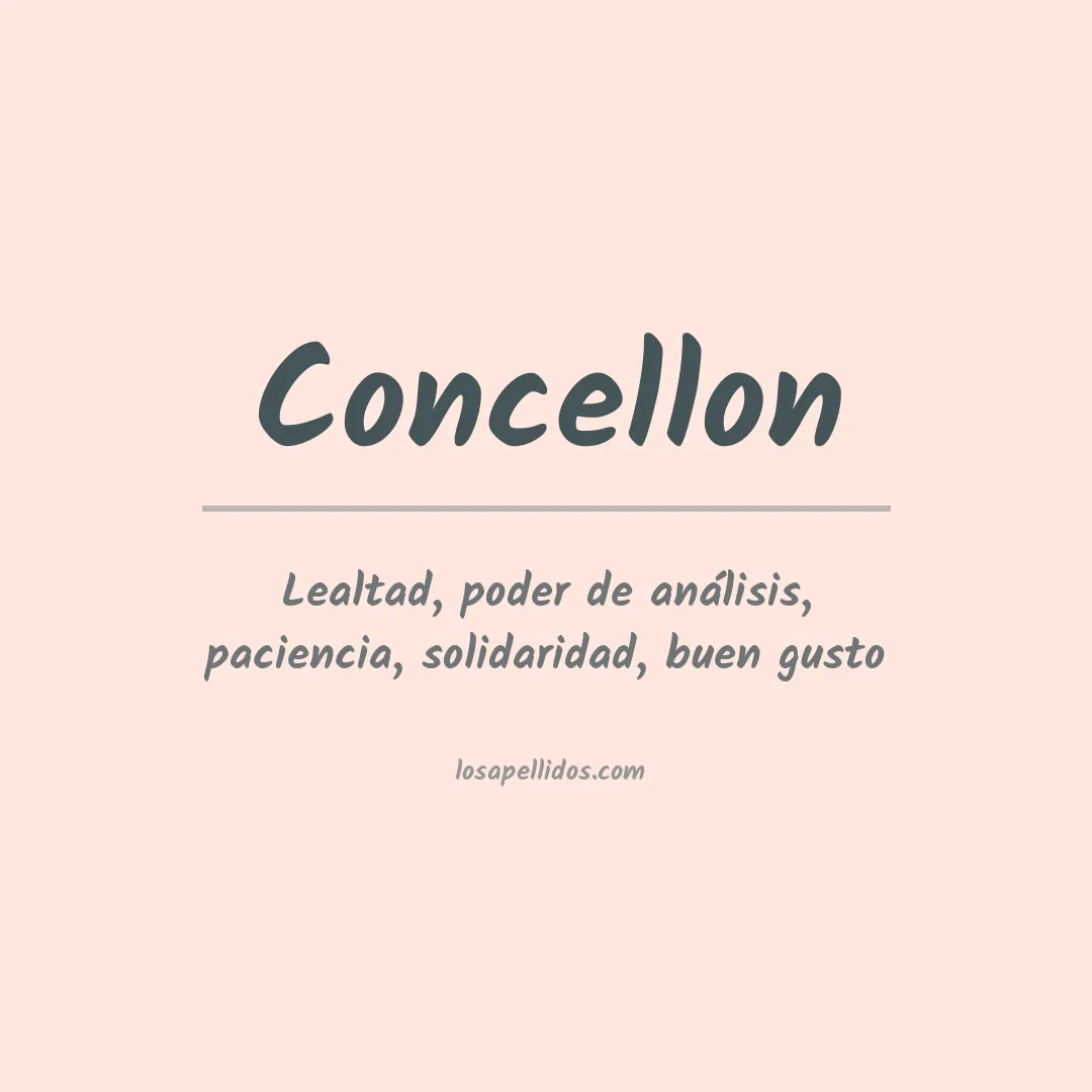 Significado del Apellido Concellon