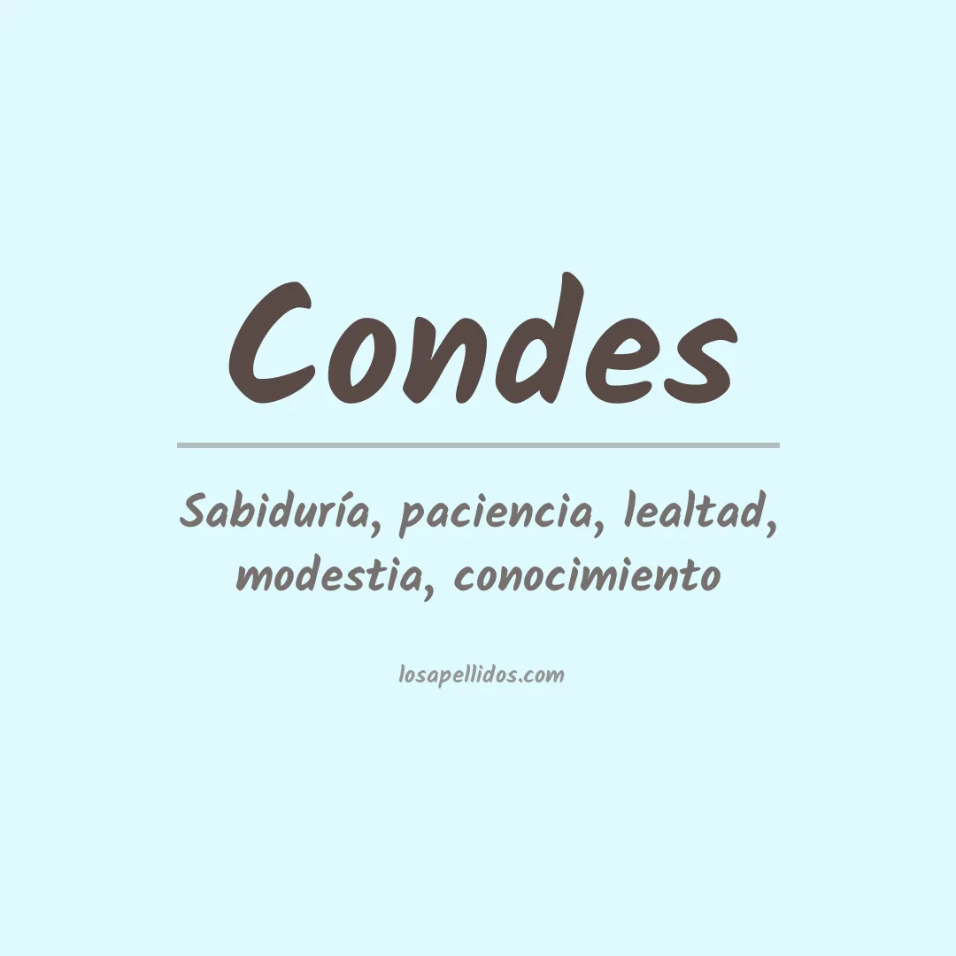 Apellido Condes