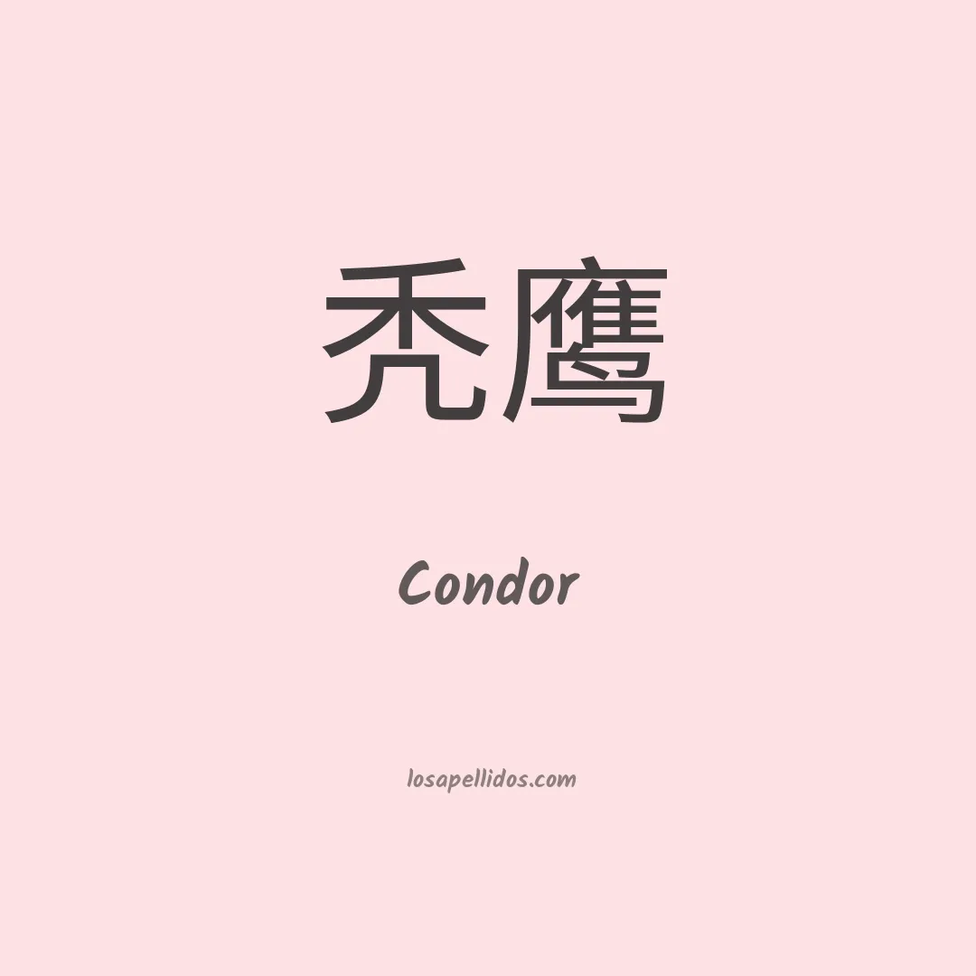 Cóndor en chino