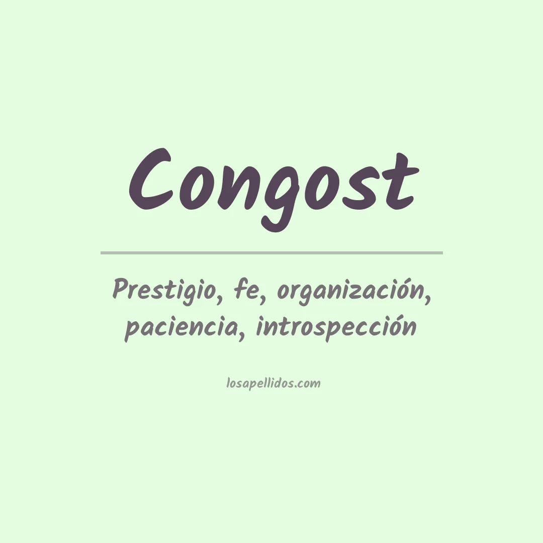 Apellido Congost