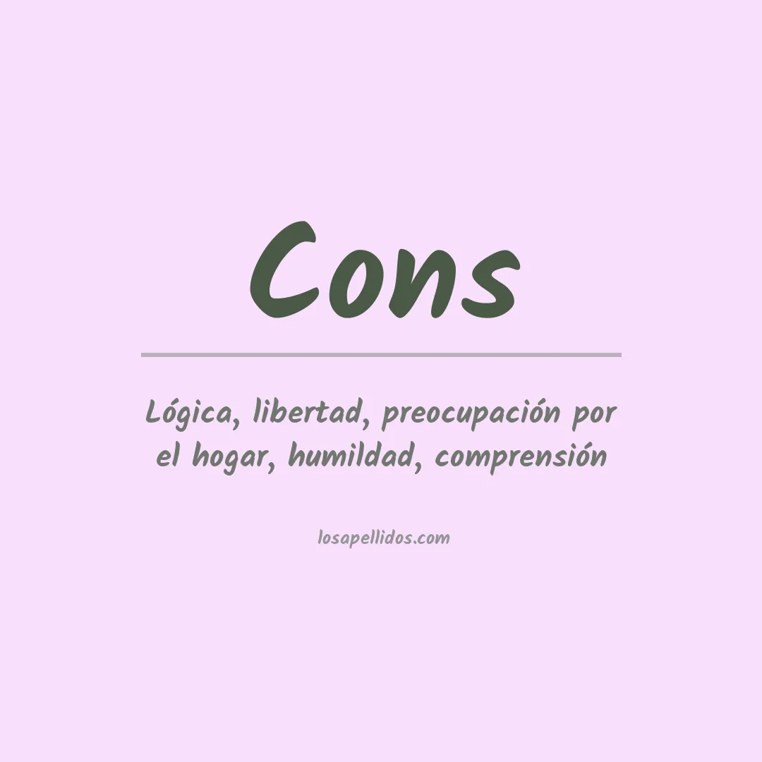 Apellido Cons