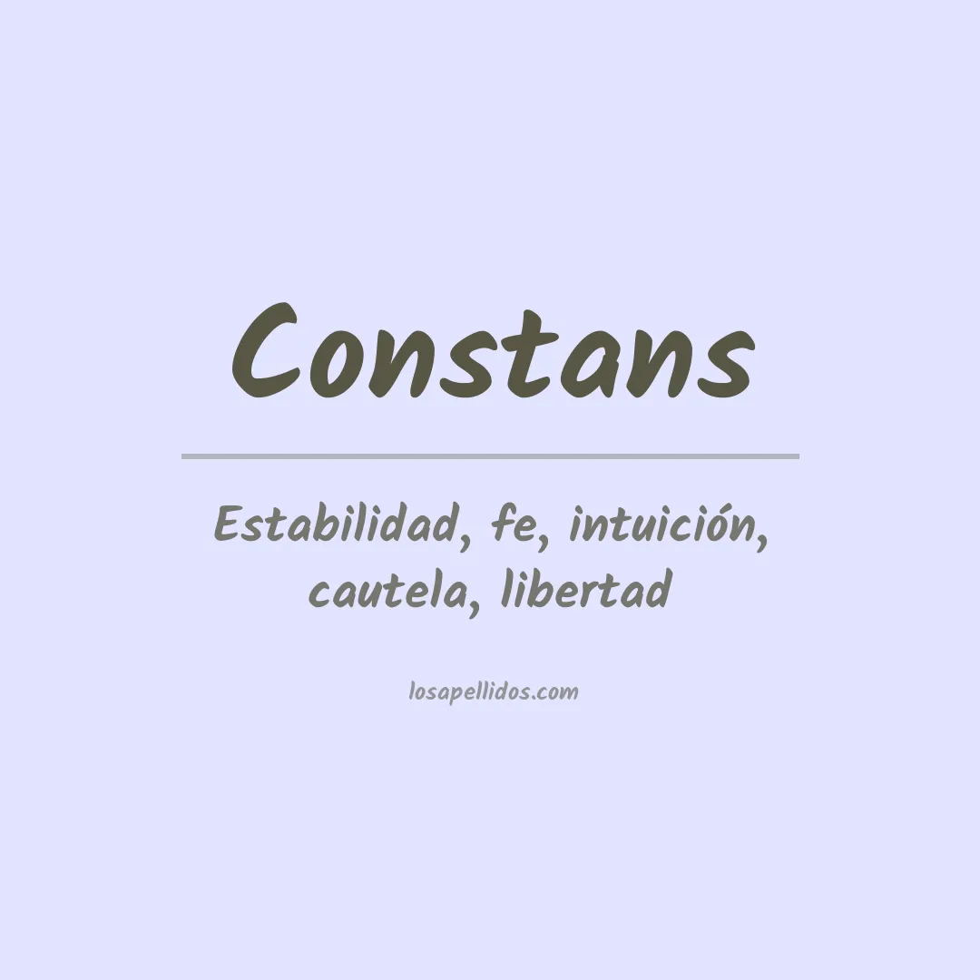 Apellido Constans