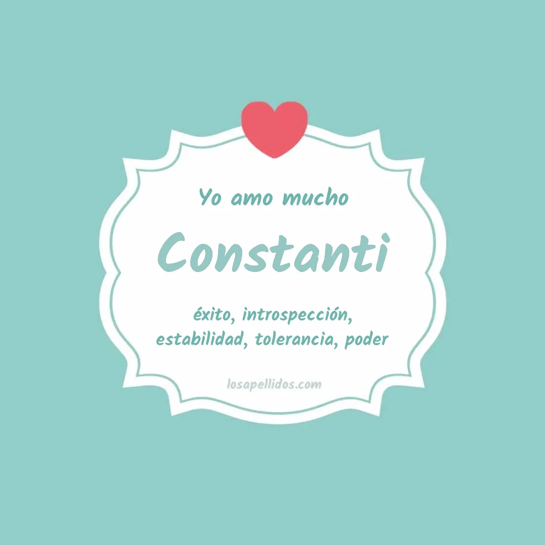 Yo amo mucho Constanti