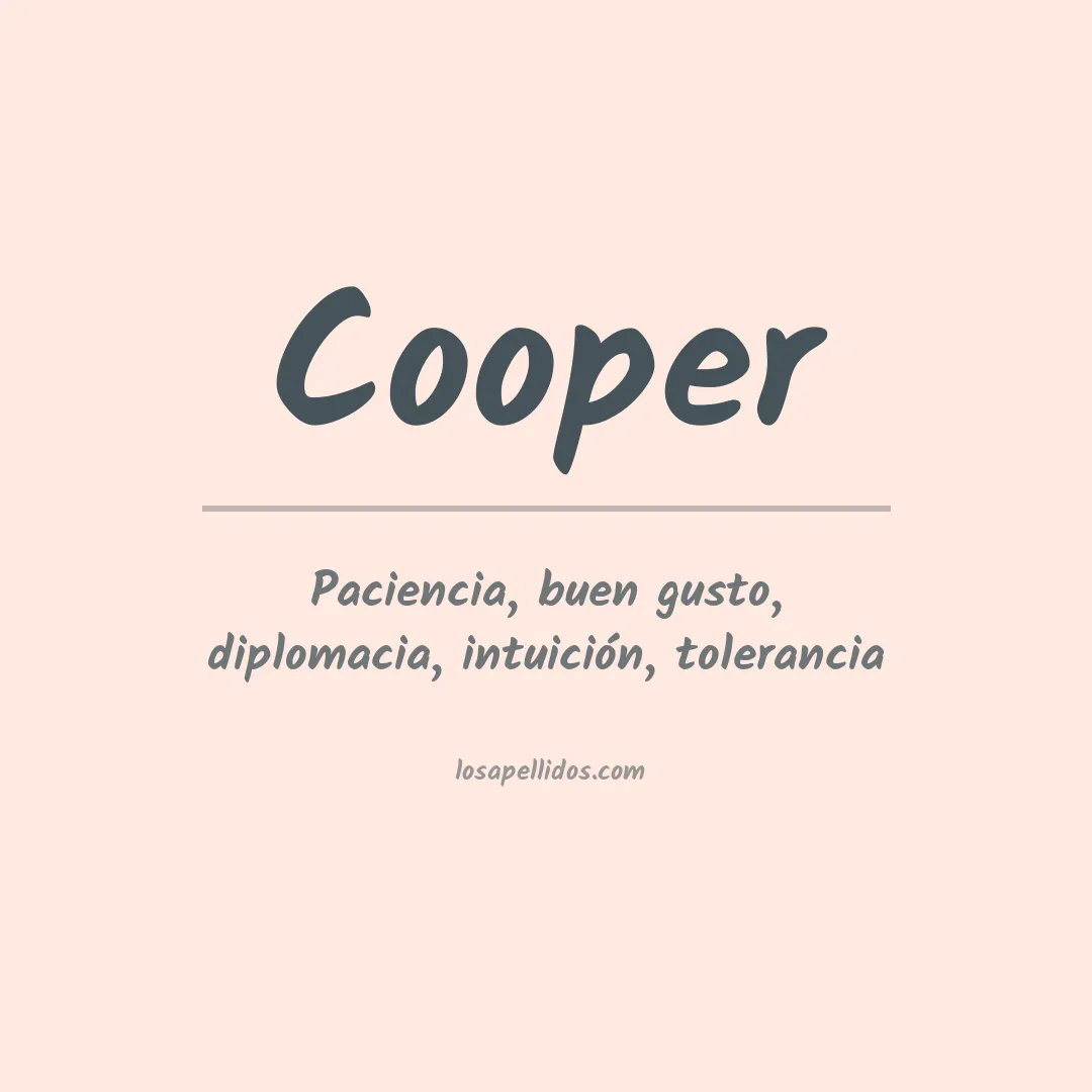 Apellido Cooper