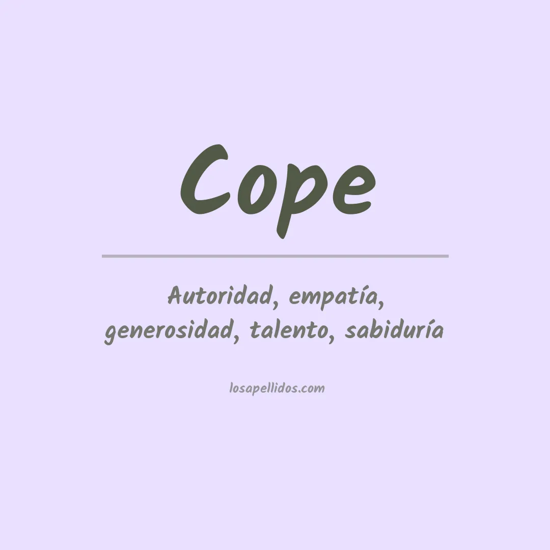 Apellido Cope