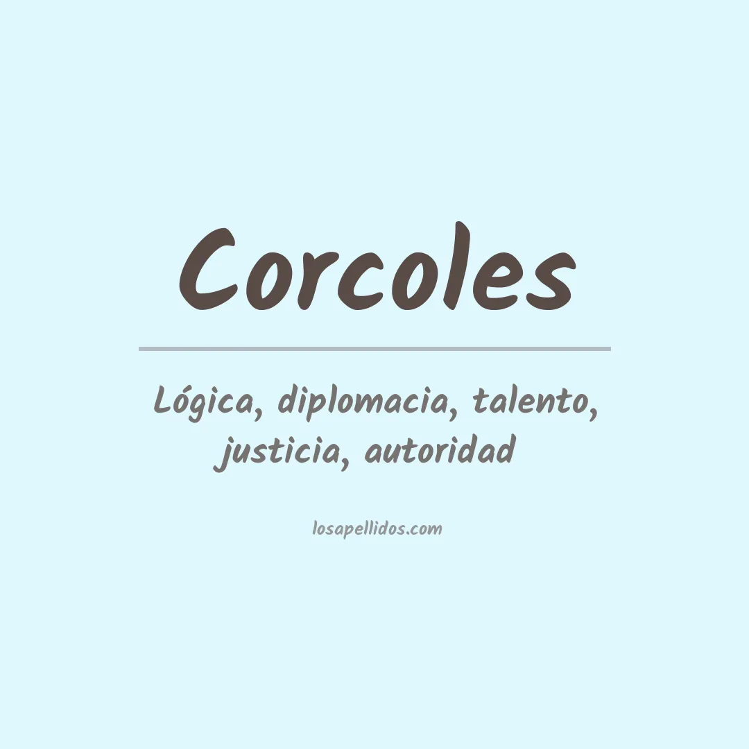 Apellido Corcoles