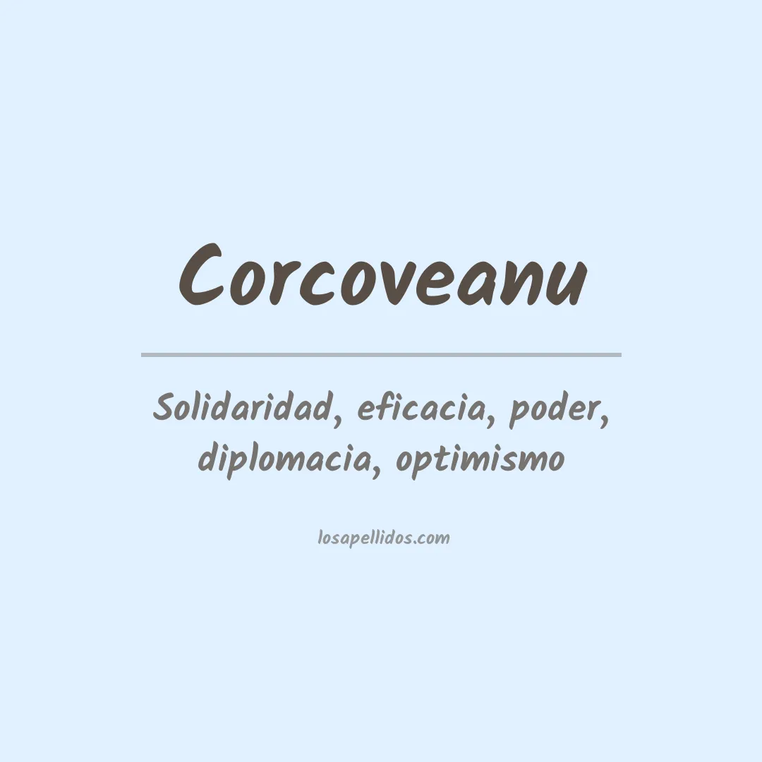 Apellido Corcoveanu