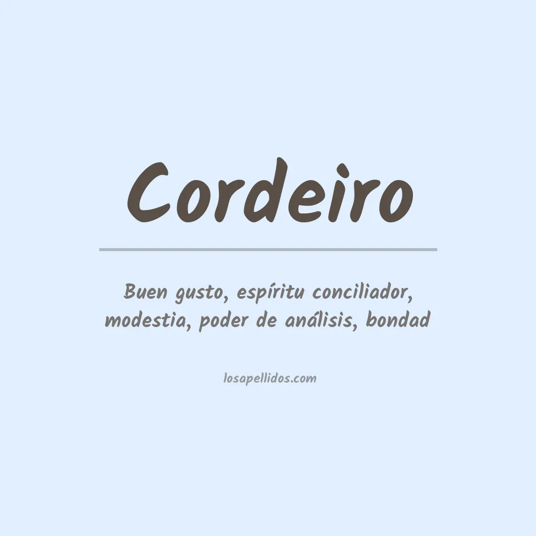 Apellido Cordeiro