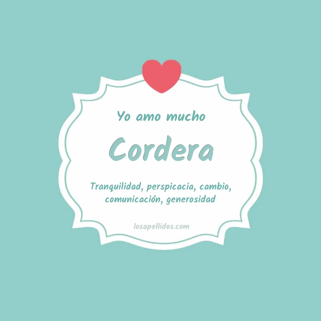 Yo amo mucho Cordera