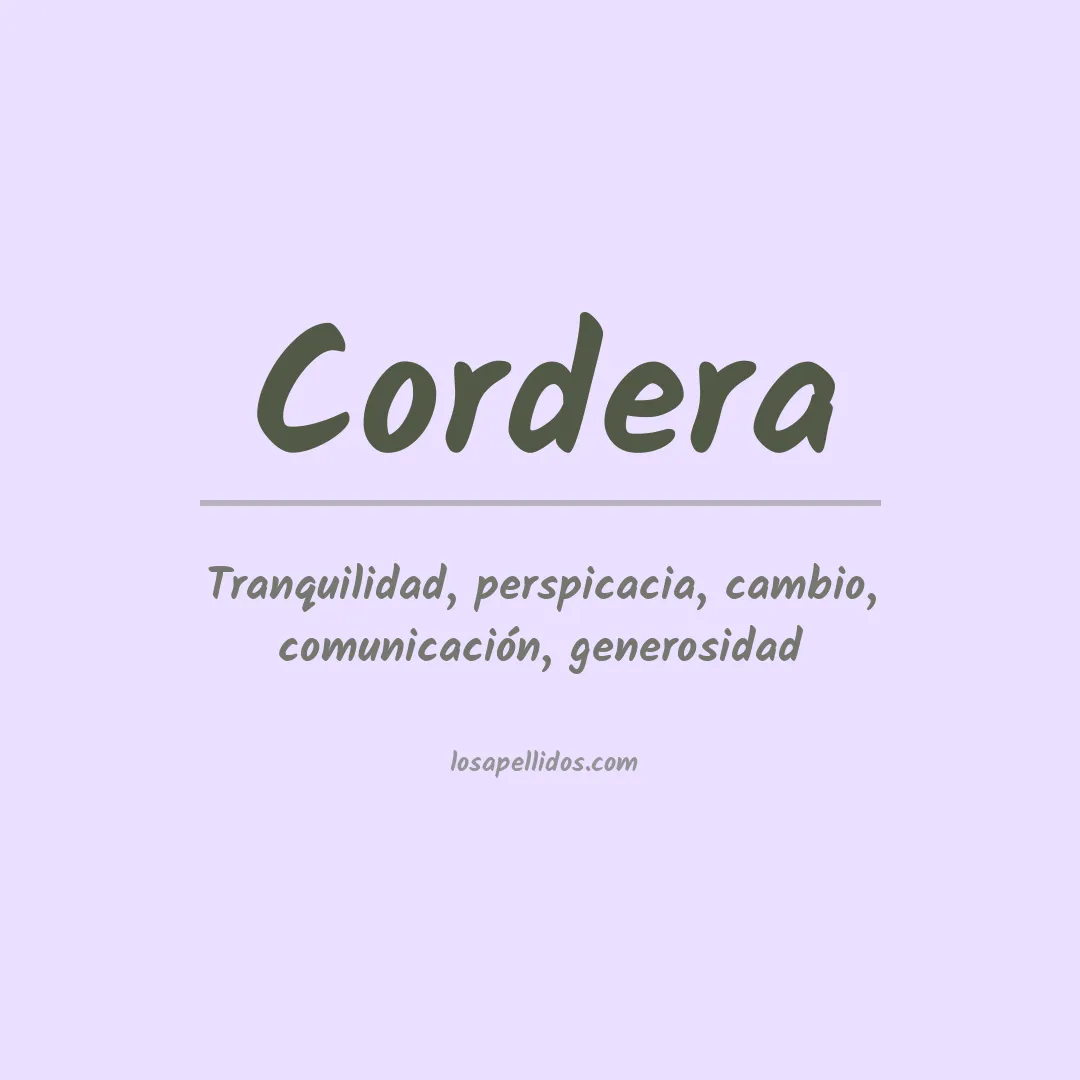 Apellido Cordera