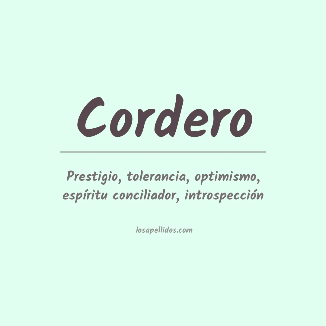Apellido Cordero