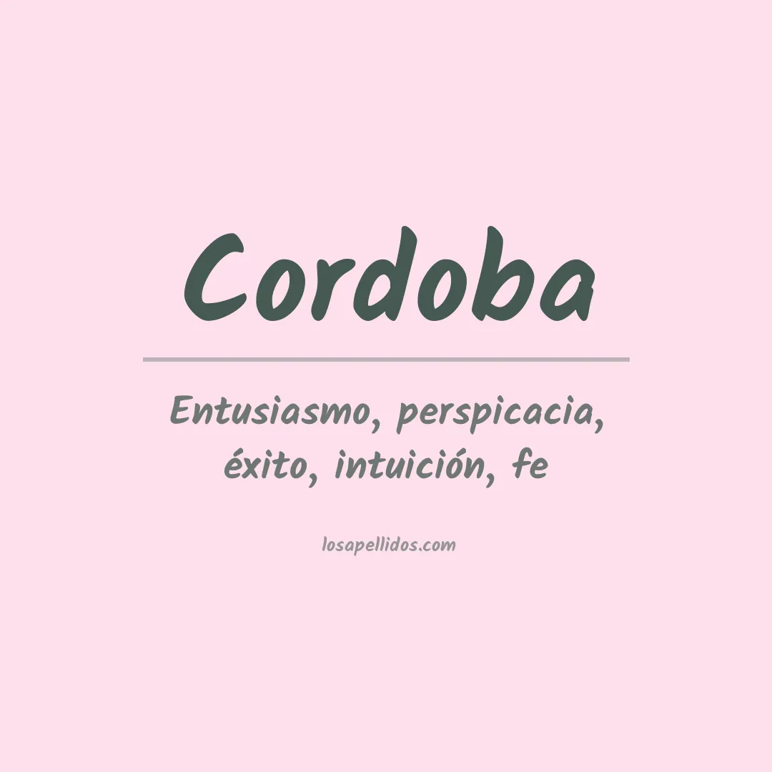 Apellido Córdoba