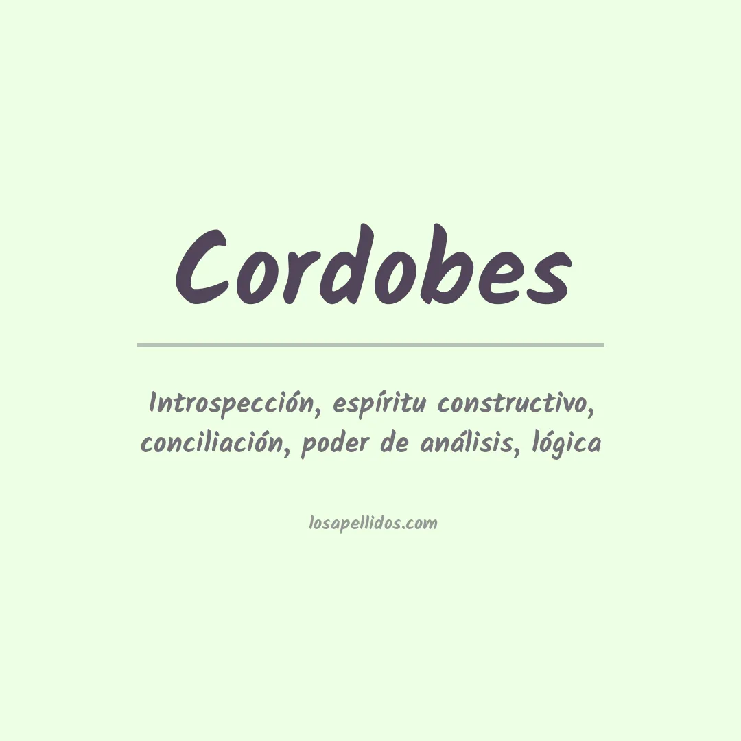Apellido Cordobes