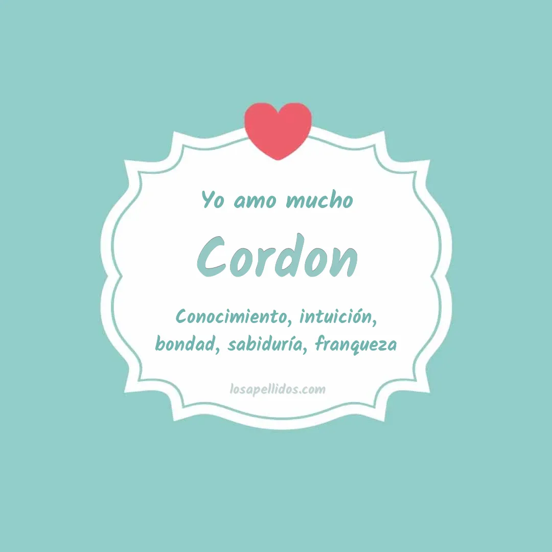 Yo amo mucho Cordón