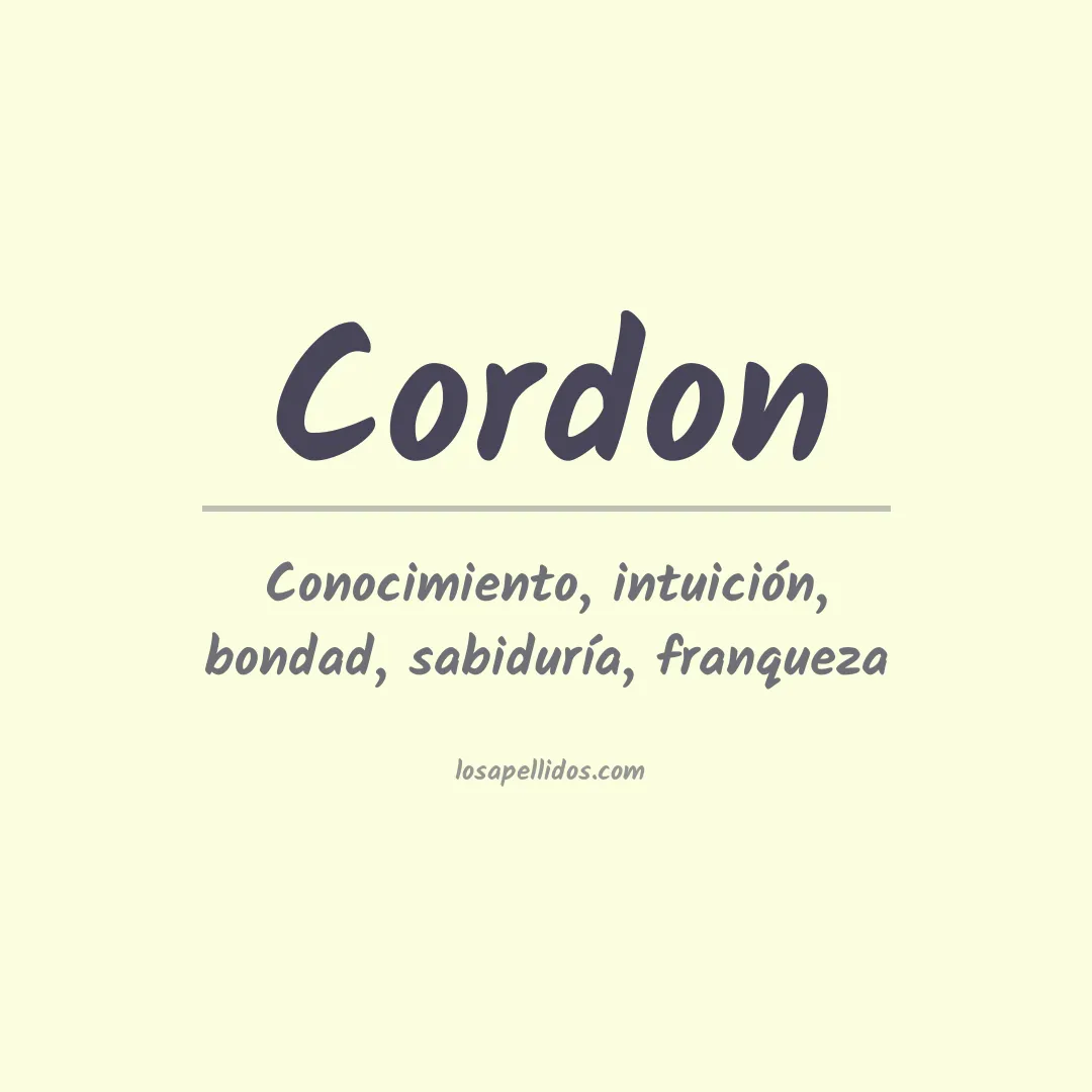 Apellido Cordón