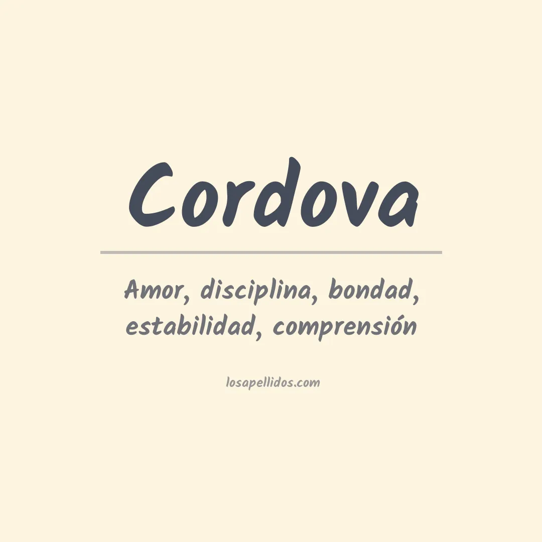 Apellido Córdova