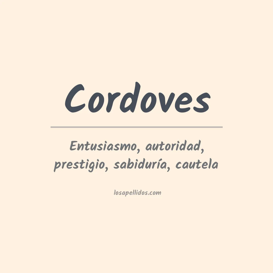 Apellido Cordovés