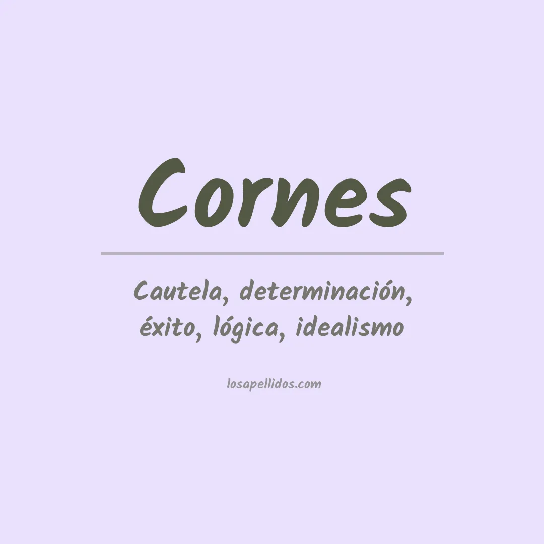 Apellido Cornes