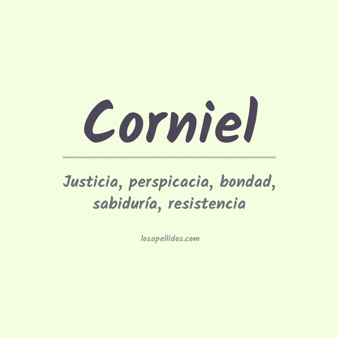 Significado del Apellido Corniel