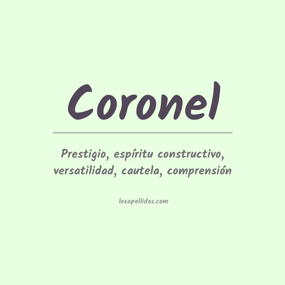 Apellido Coronel