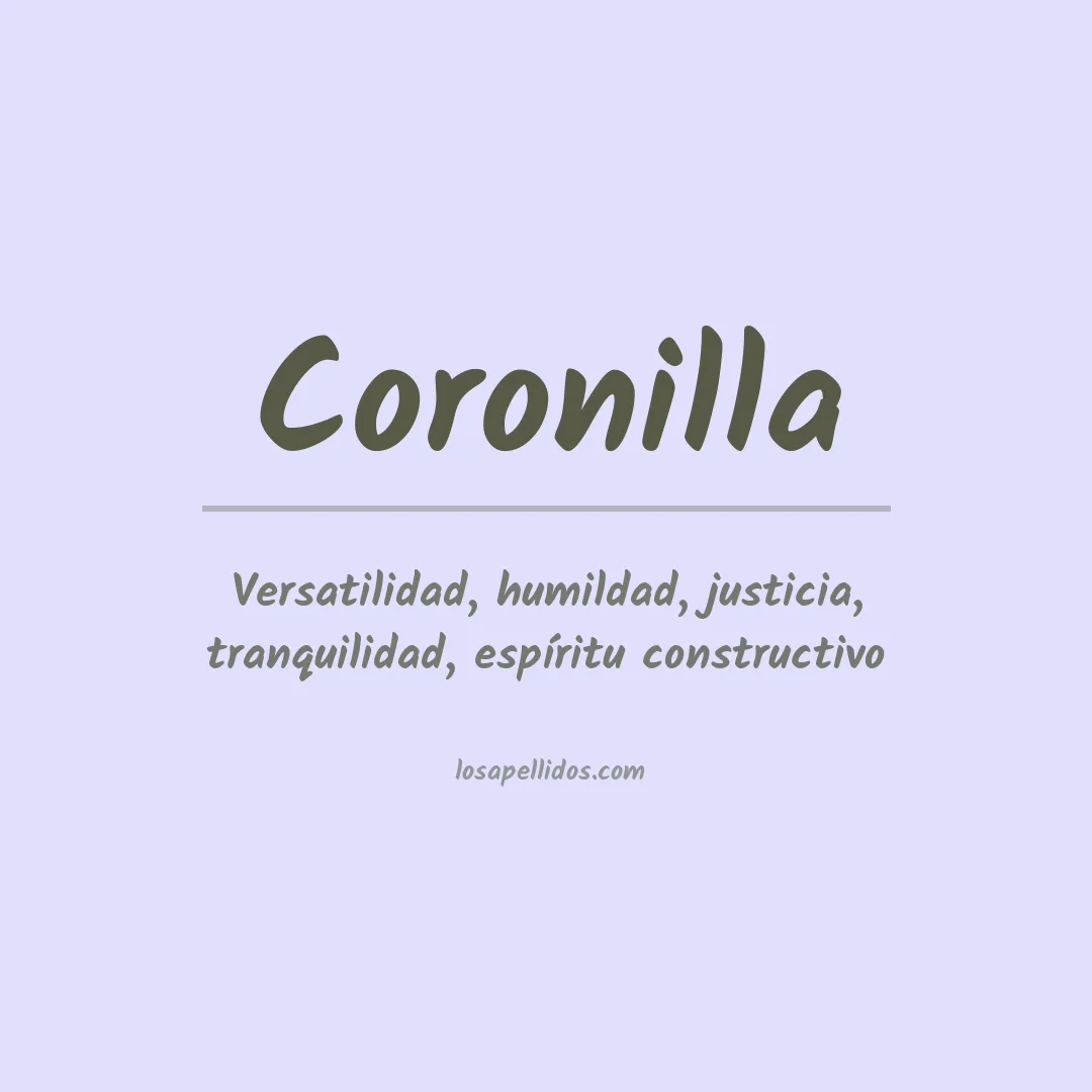 Apellido Coronilla