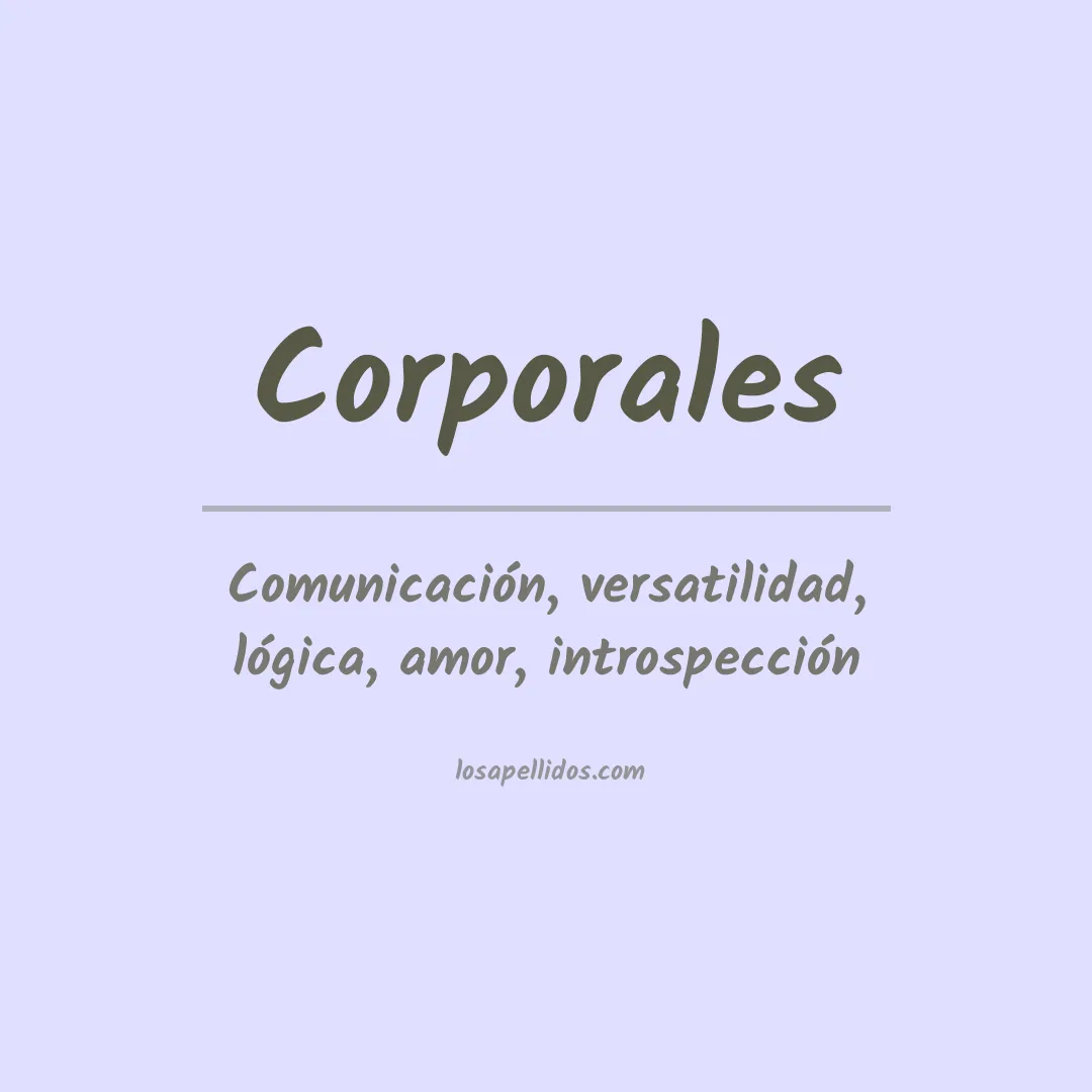 Significado del Apellido Corporales
