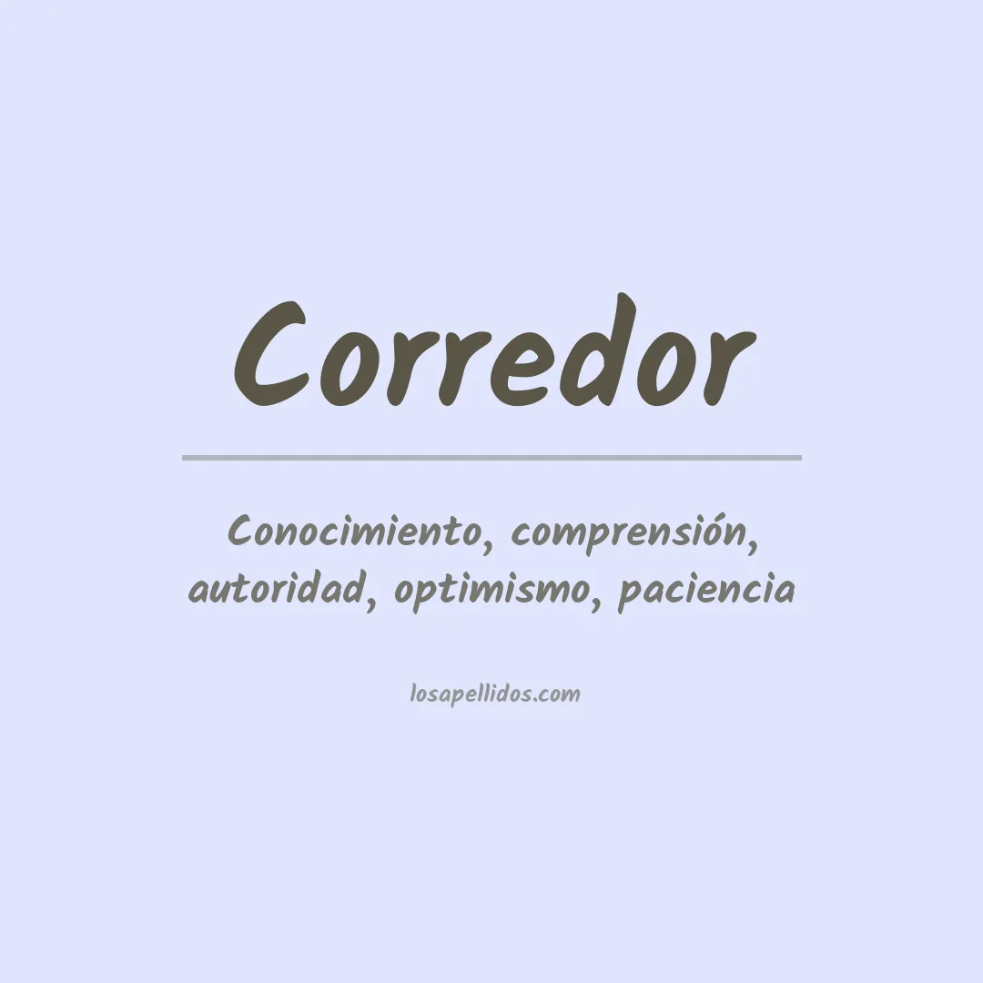Apellido Corredor