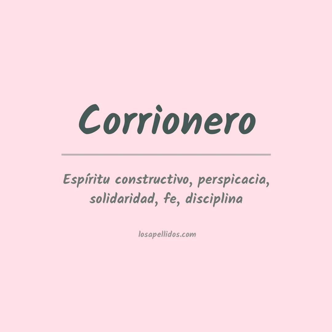 Significado del Apellido Corrionero