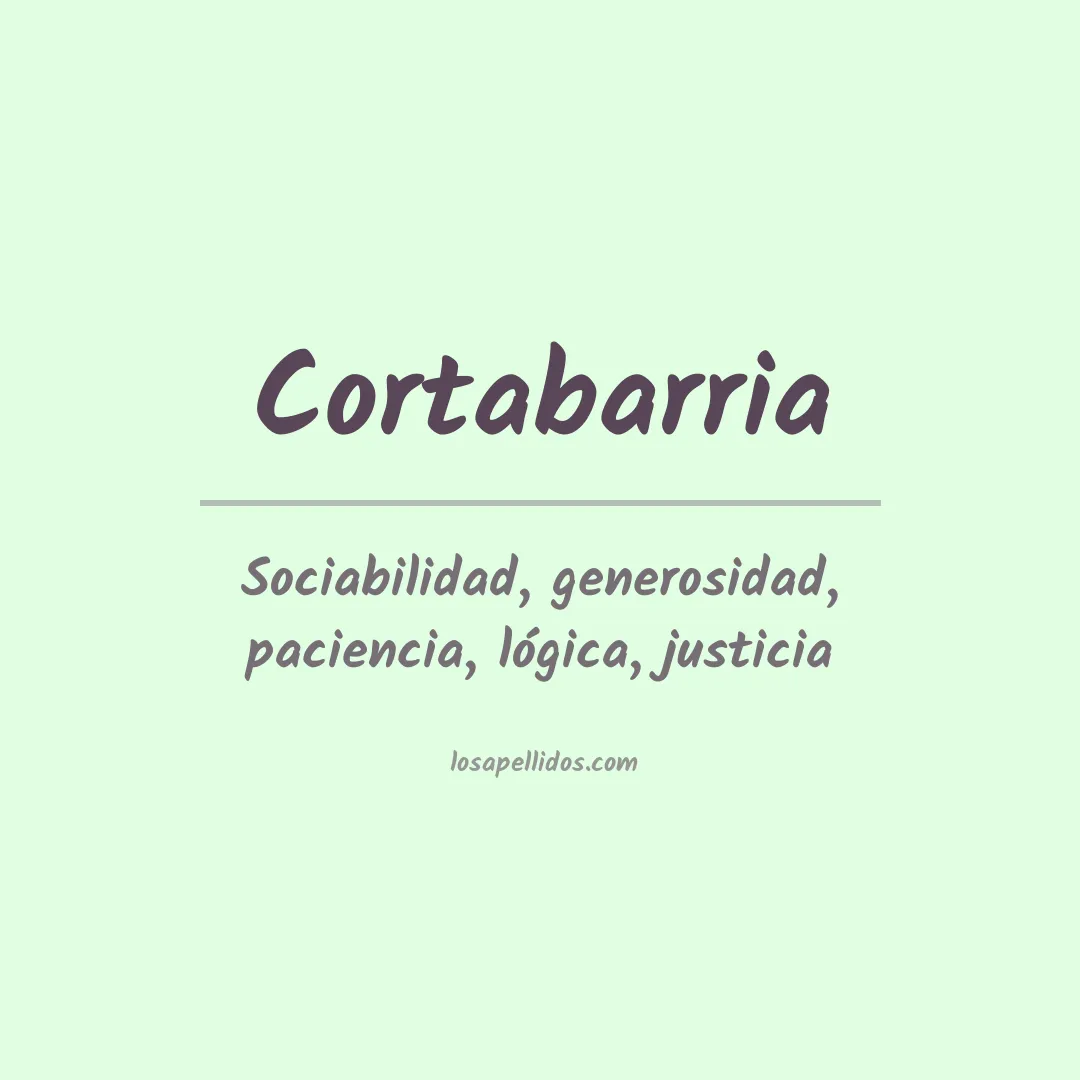 Significado del Apellido Cortabarria