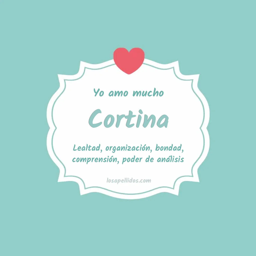 Yo amo mucho Cortina
