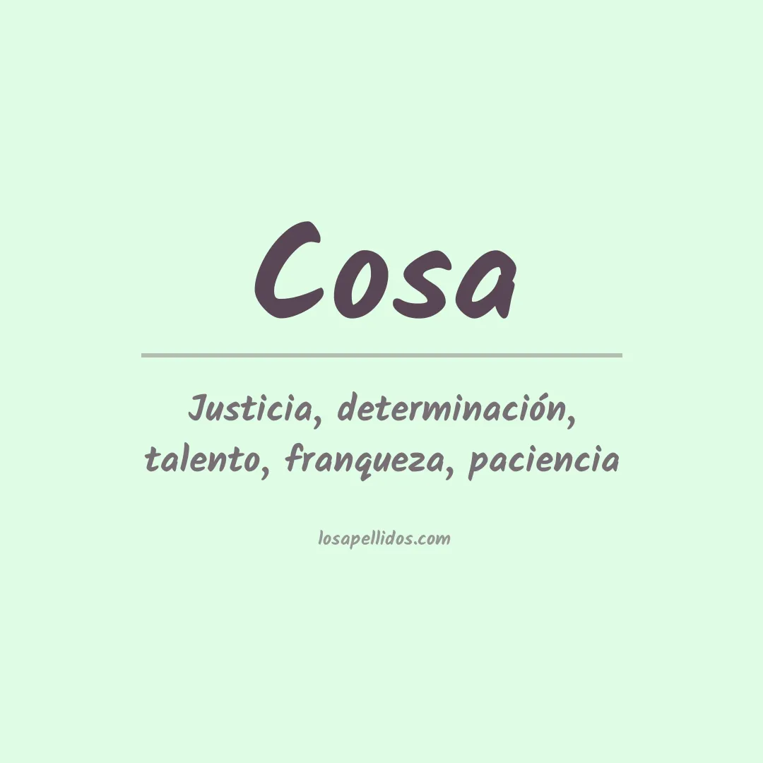 Apellido Cosa