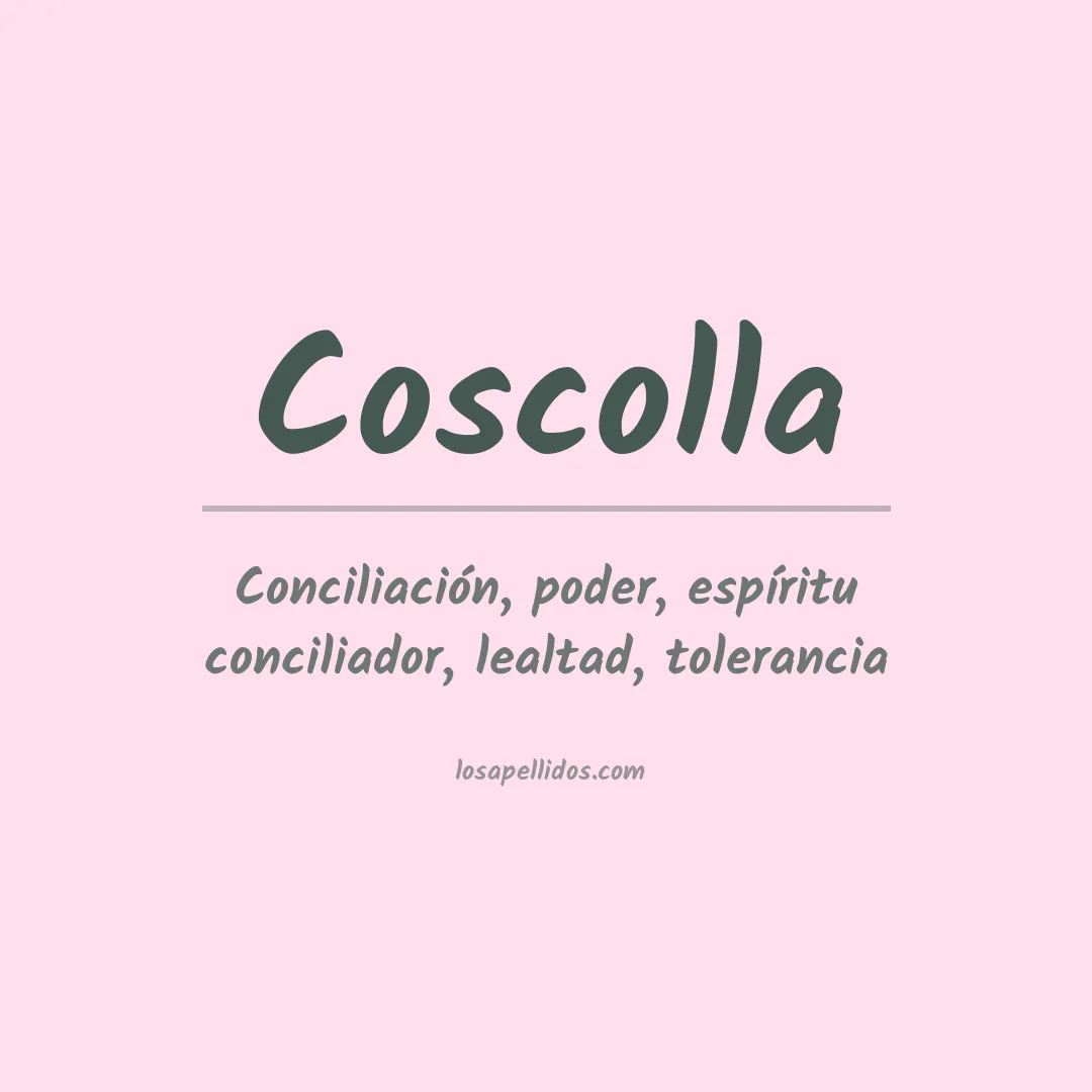 Apellido Coscolla