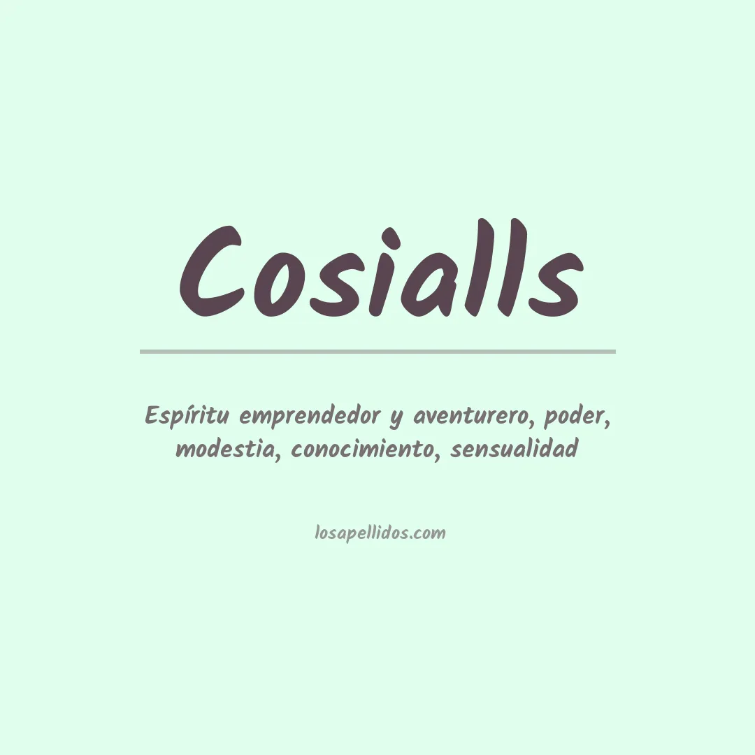Apellido Cosialls