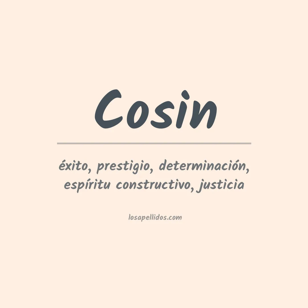 Apellido Cosin