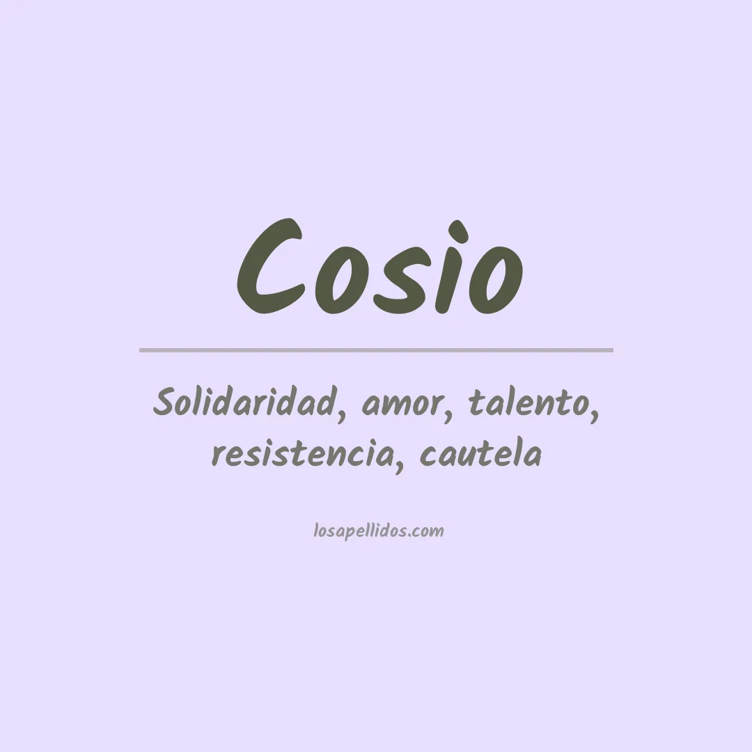 Apellido Cosio