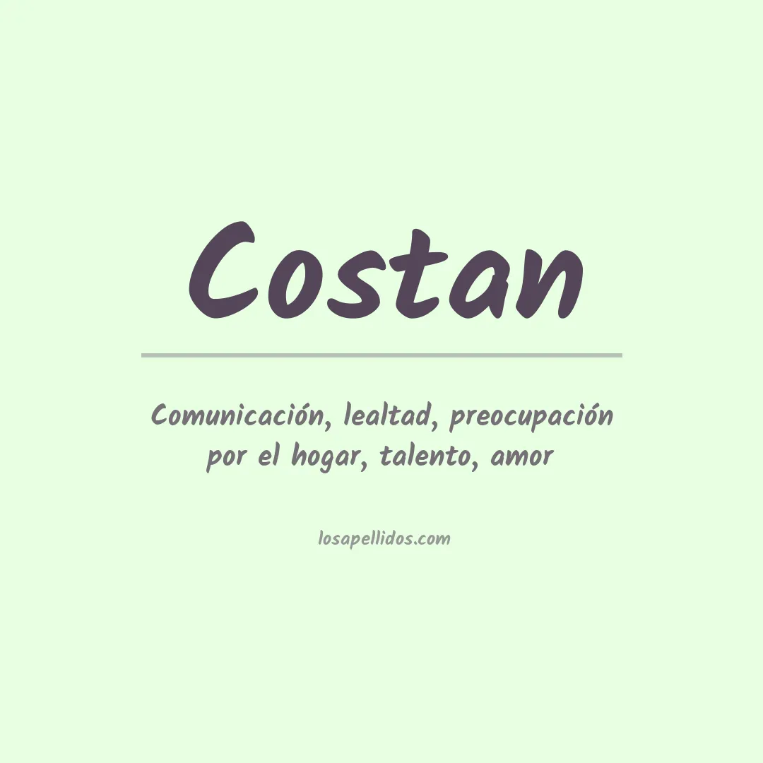 Apellido Costan