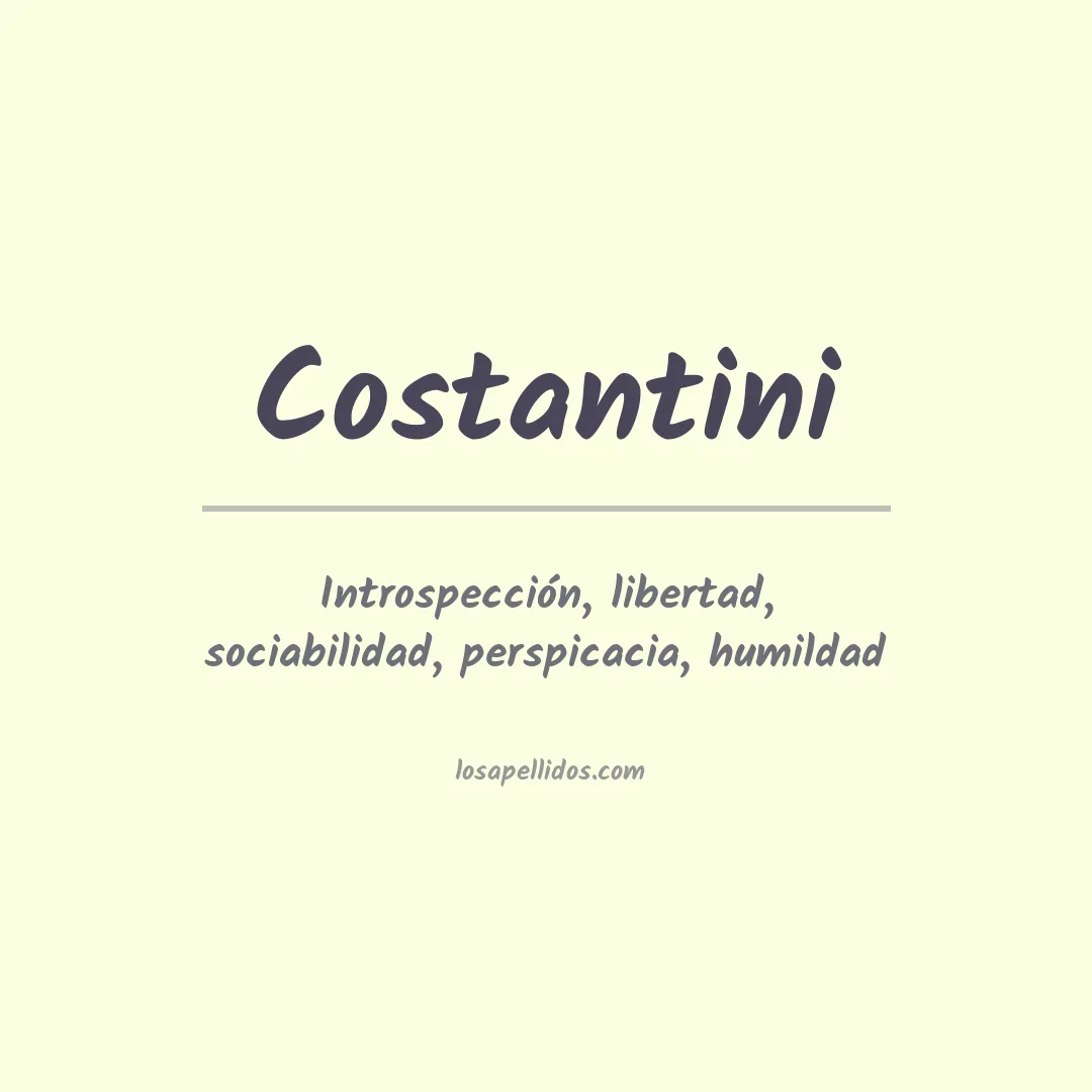 Apellido Costantini