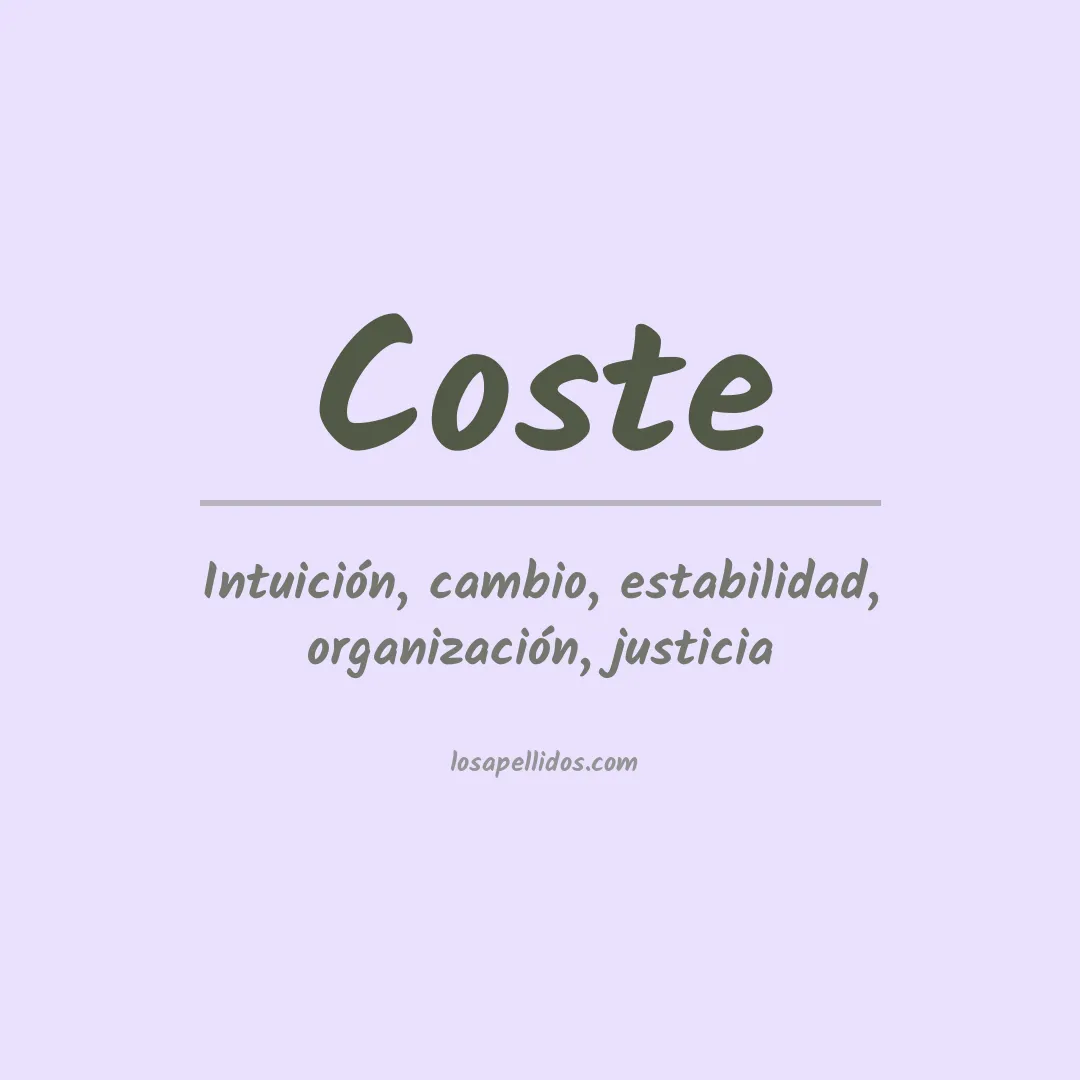 Apellido Coste