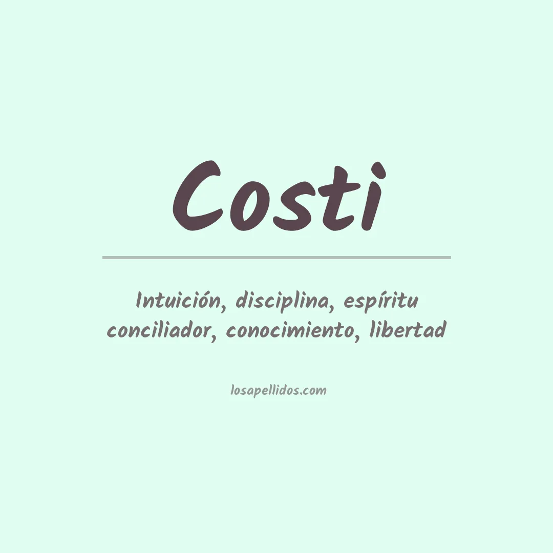 Apellido Costi