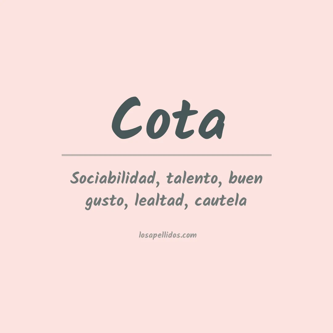 Apellido Cota
