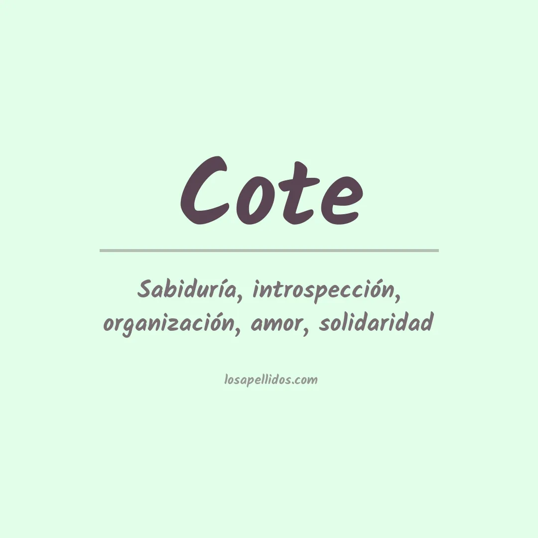 Apellido Cote
