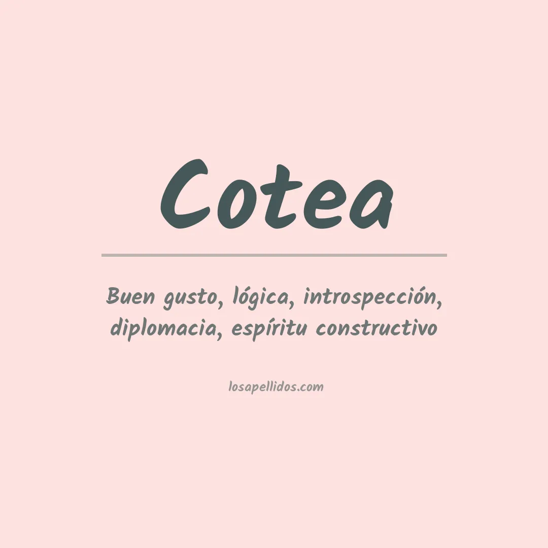 Apellido Cotea
