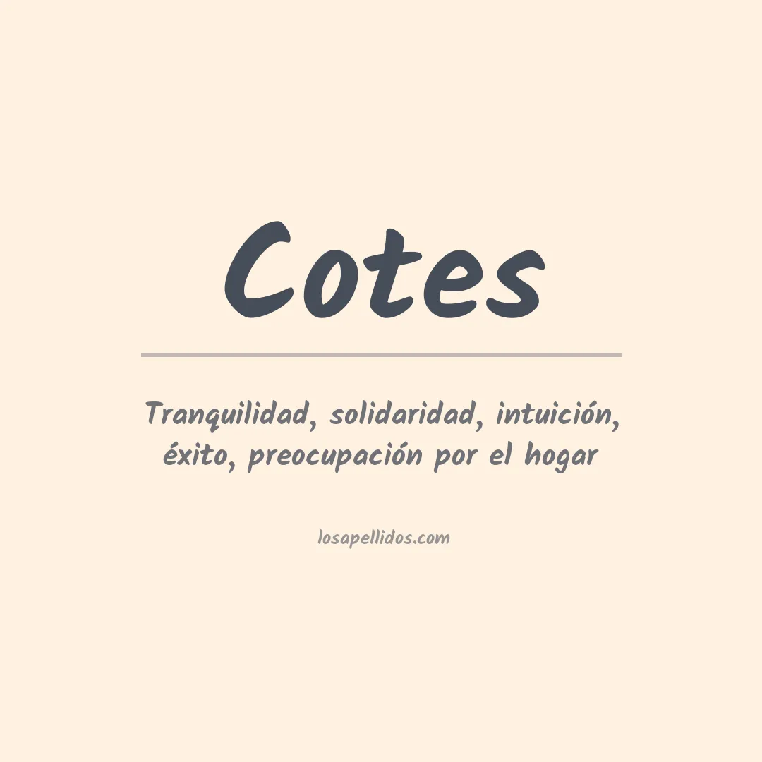 Apellido Cotes
