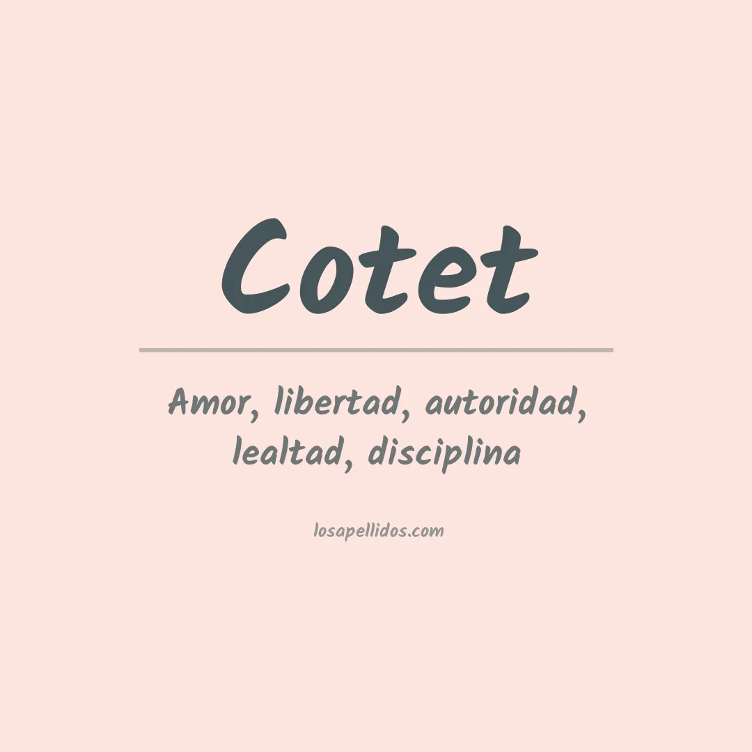 Apellido Cotet