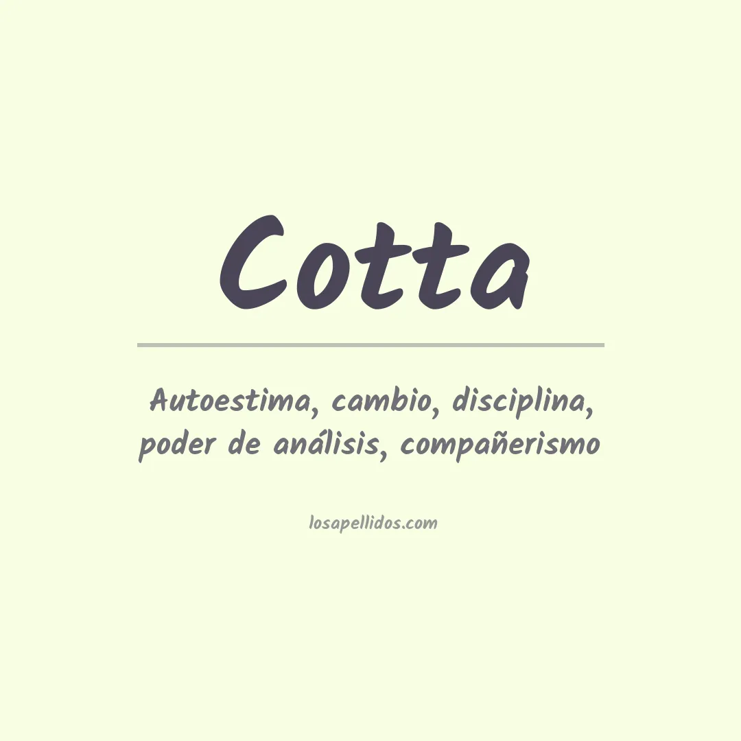 Apellido Cotta